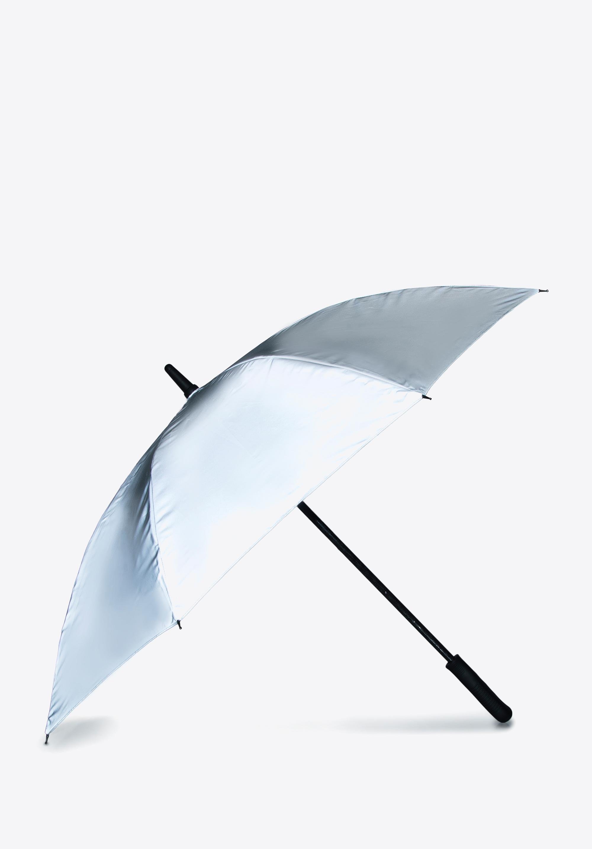 Parasol manualny odblaskowy szary