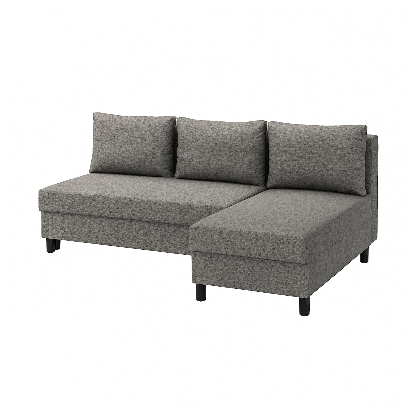 IKEA ÄLVDALEN 3-os sofa rozkładana z szezlongiem, Knisa szarobeżowy, Szerokość: 196 cm