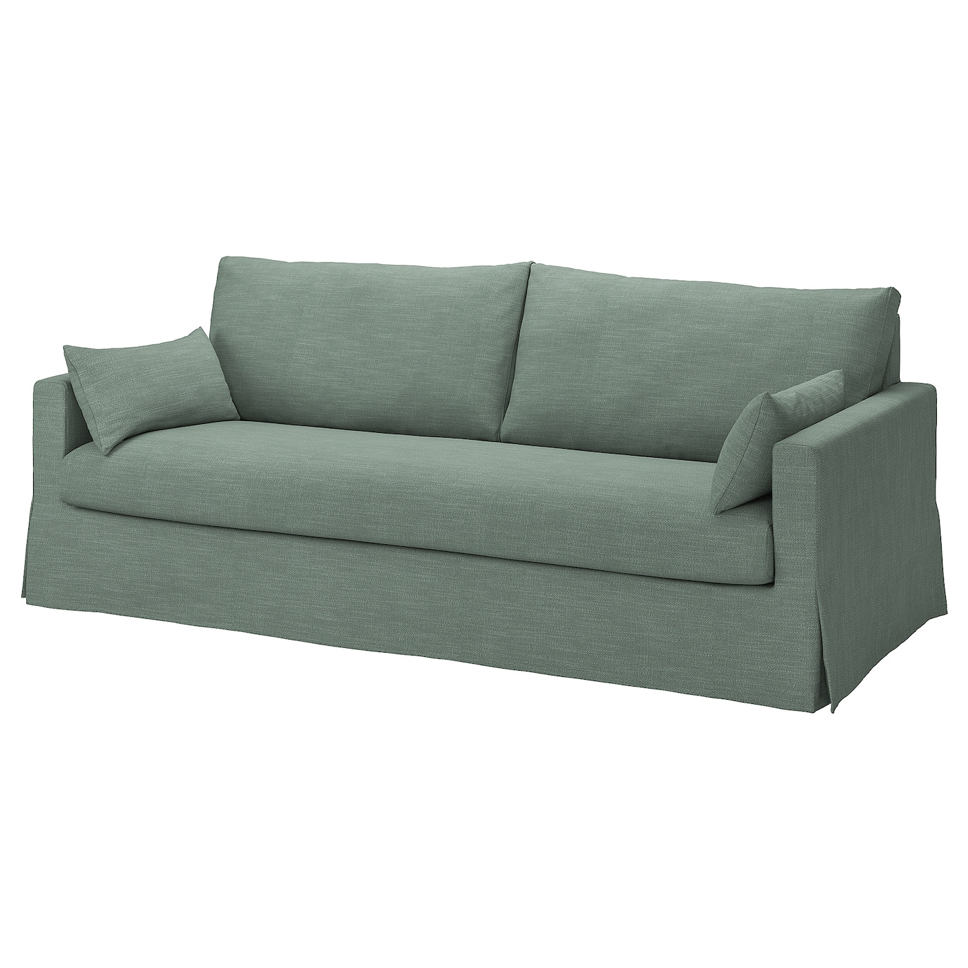 IKEA HYLTARP sofa 3-osobowa, Hemmesta szarozielony, Wysokość podłokietnika: 63 cm