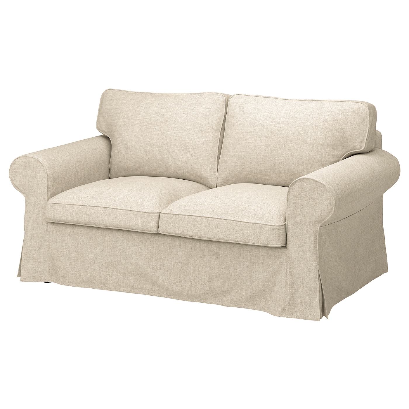 IKEA EKTORP sofa 2-osobowa, Kilanda jasnobeżowy, Podłokietnik szerokość: 24 cm