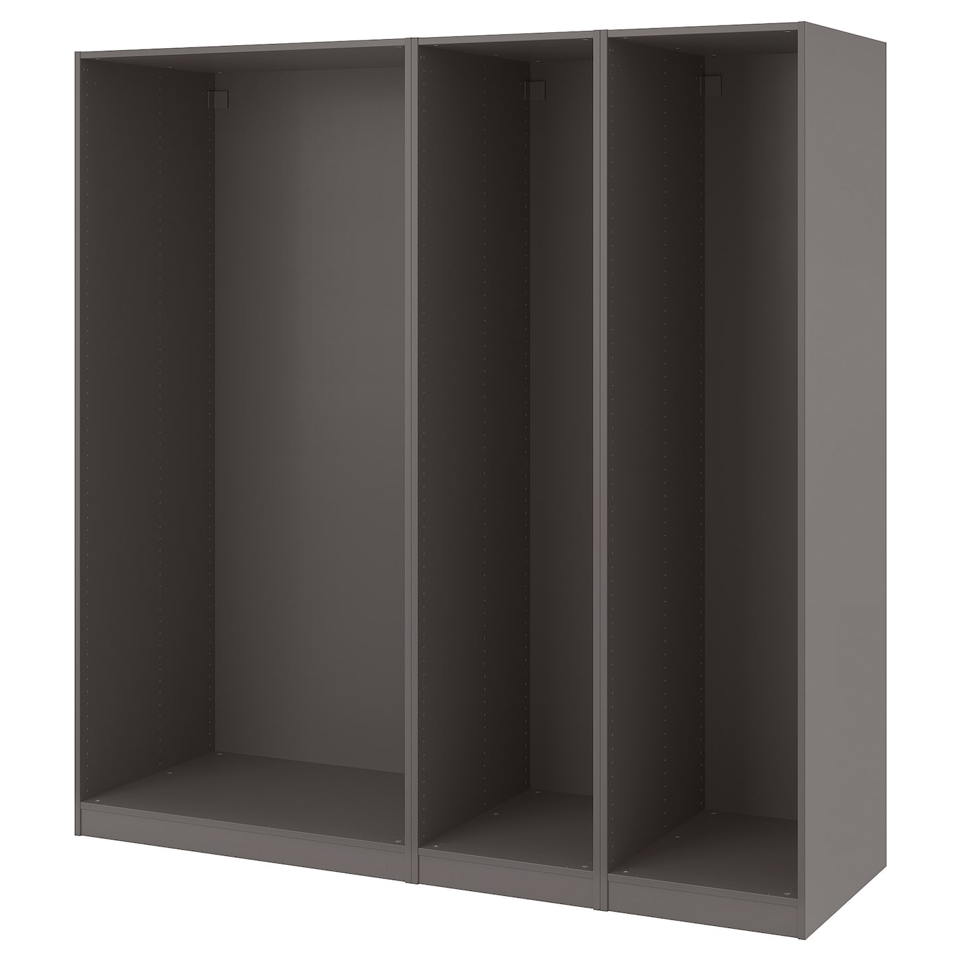 IKEA PAX 3 obudowy szaf, ciemnoszary, 200x58x201 cm