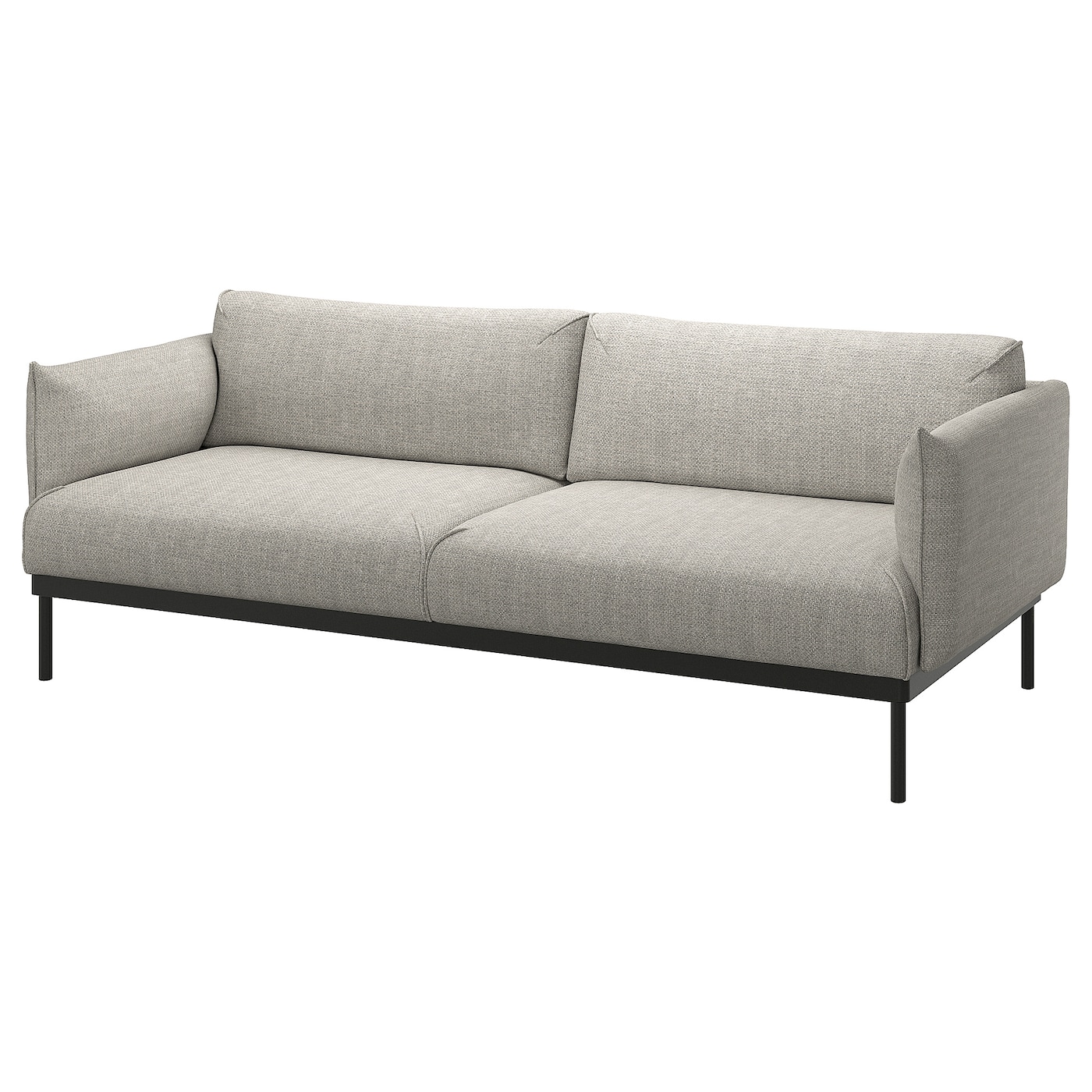 IKEA ÄPPLARYD sofa 3-osobowa, Lejde jasnoszary, Wysokość podłokietnika: 72 cm