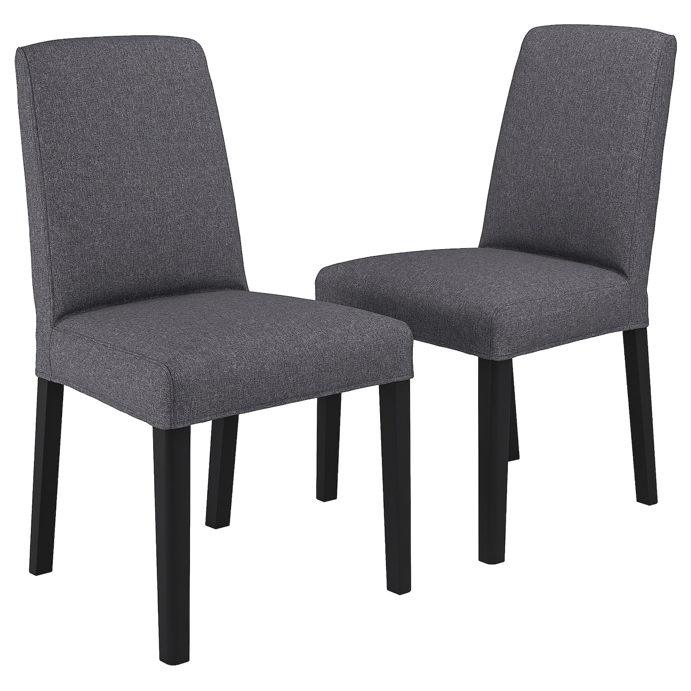 IKEA BERGMUND krzesło, czarny/Gunnared średnioszary, Przetestowano dla: 110 kg