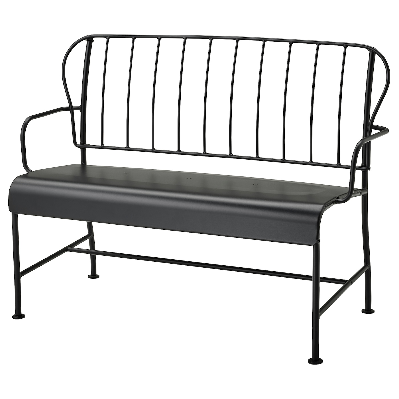 IKEA LÄCKÖ sofa 2-osobowa, na zewnątrz, szary, Przetestowano dla: 110 kg