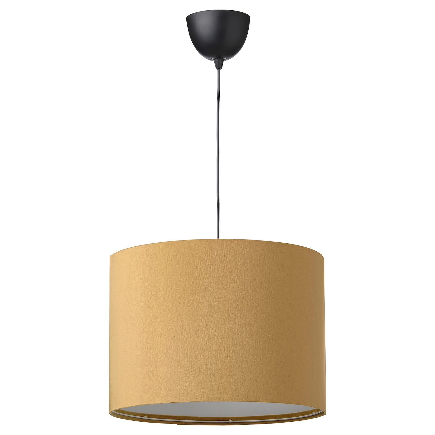 IKEA MOLNSKIKT / SUNNEBY lampa wisząca, czarny/ciemnożółty aksamit, 42 cm