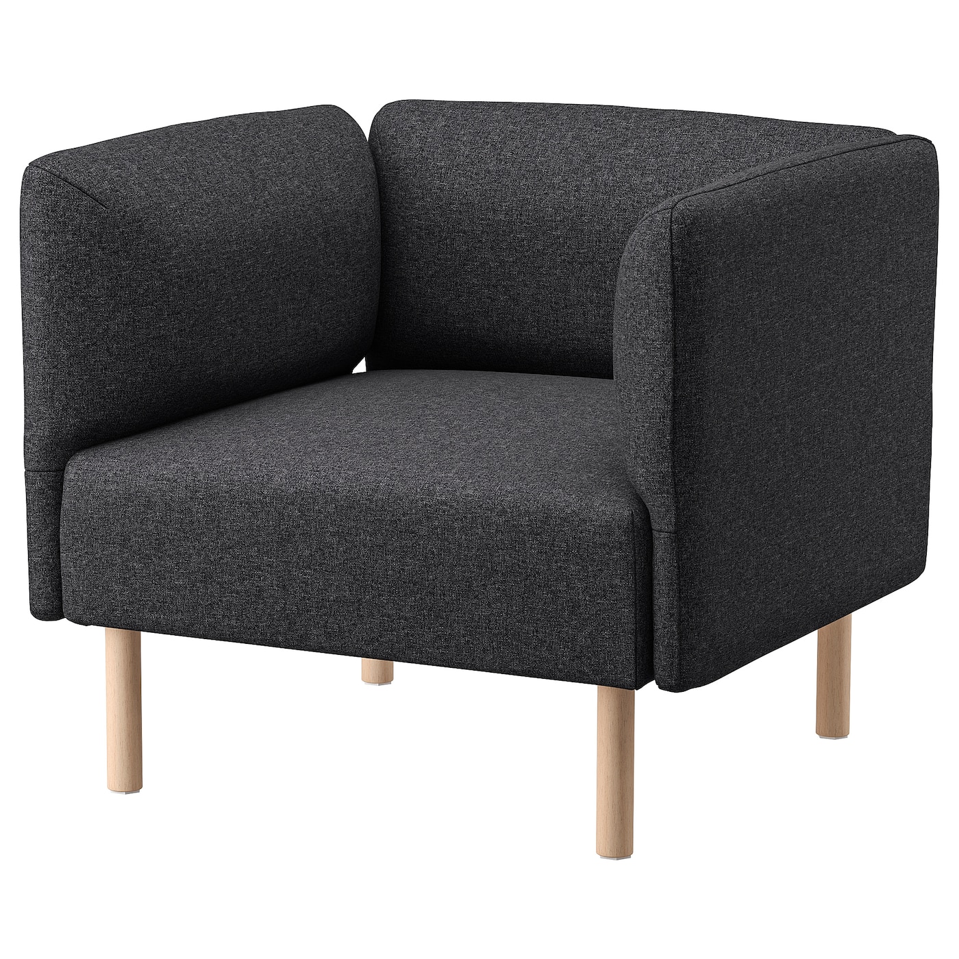IKEA LILLEHEM fotel, Gunnared/ciemnoszary drewno, Szerokość: 80 cm