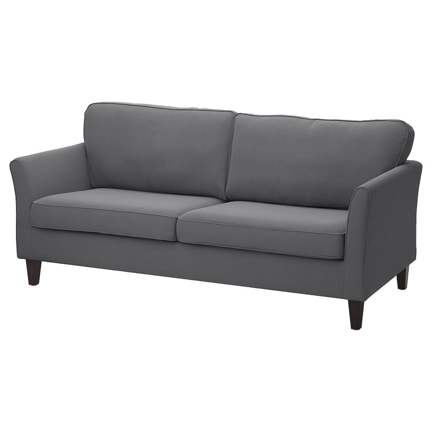 IKEA EKHOLMA sofa 3-osobowa, Hakebo ciemnoszary, Głębokość: 85 cm