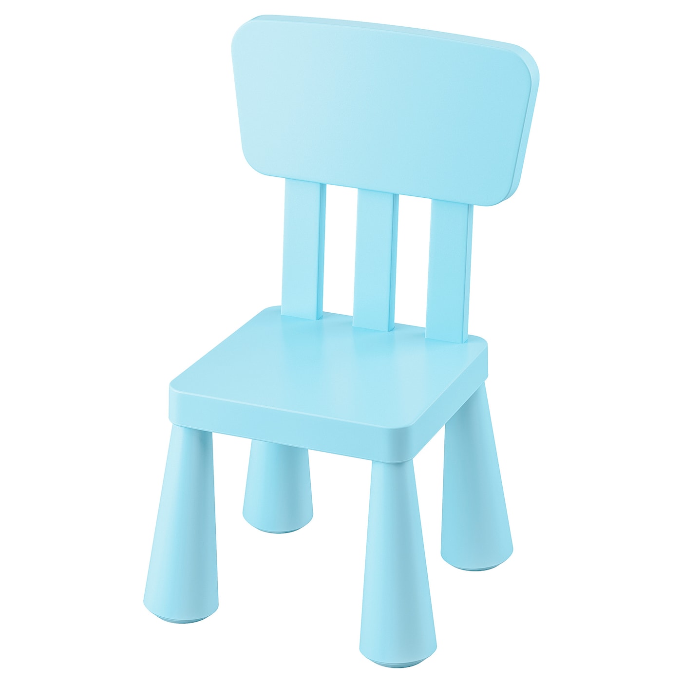 IKEA MAMMUT krzesełko dziecięce, do wewnątrz/na zewnątrz/jasnoniebieski, Szerokość: 39 cm