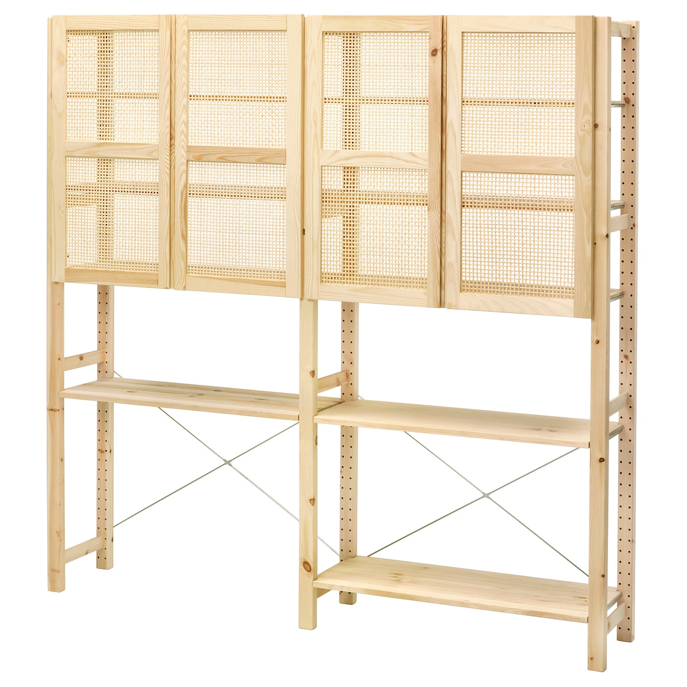 IKEA IVAR kombinacja z drzwiami, sosna, 174x30x179 cm
