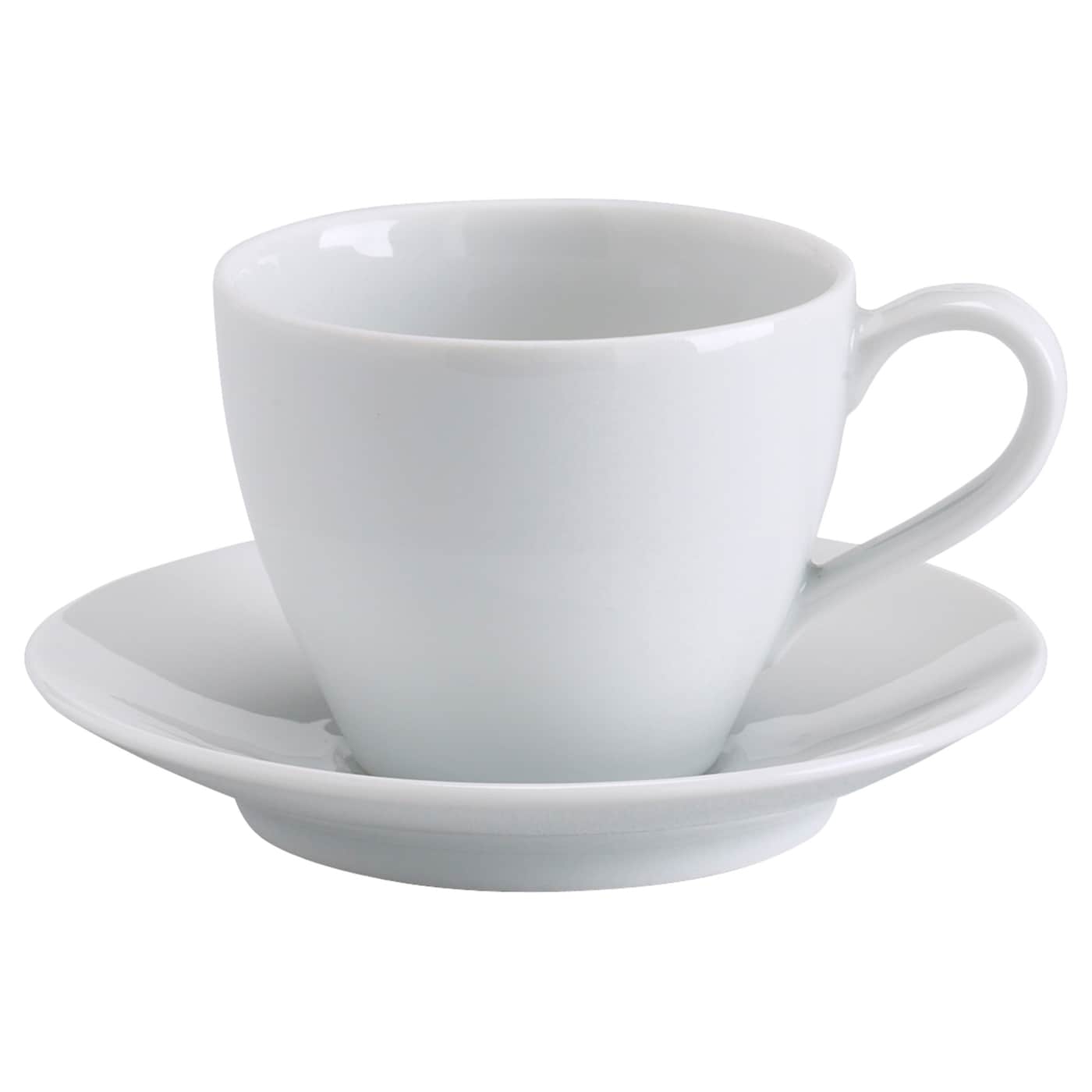 IKEA VÄRDERA filiżanka ze spodkiem do kawy, biały, 20 cl