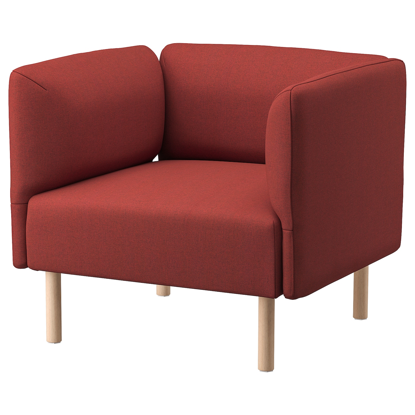 IKEA LILLEHEM fotel, Gunnared/brązowoczerwony drewno, Szerokość: 80 cm