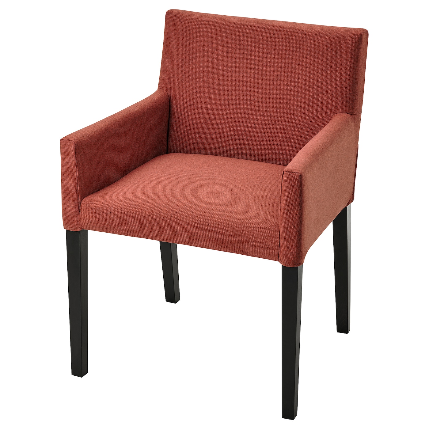 IKEA MÅRENÄS krzesło z podłokietnikami, czarny/Gunnared czerwonobrązowy, Szerokość: 59 cm