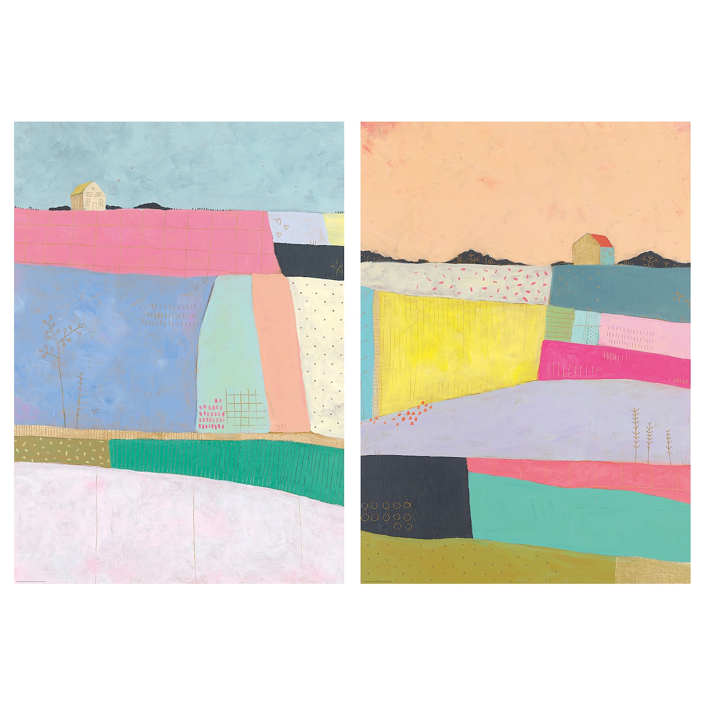 IKEA BILD Plakat, Patchwork Life, 50x70 cm