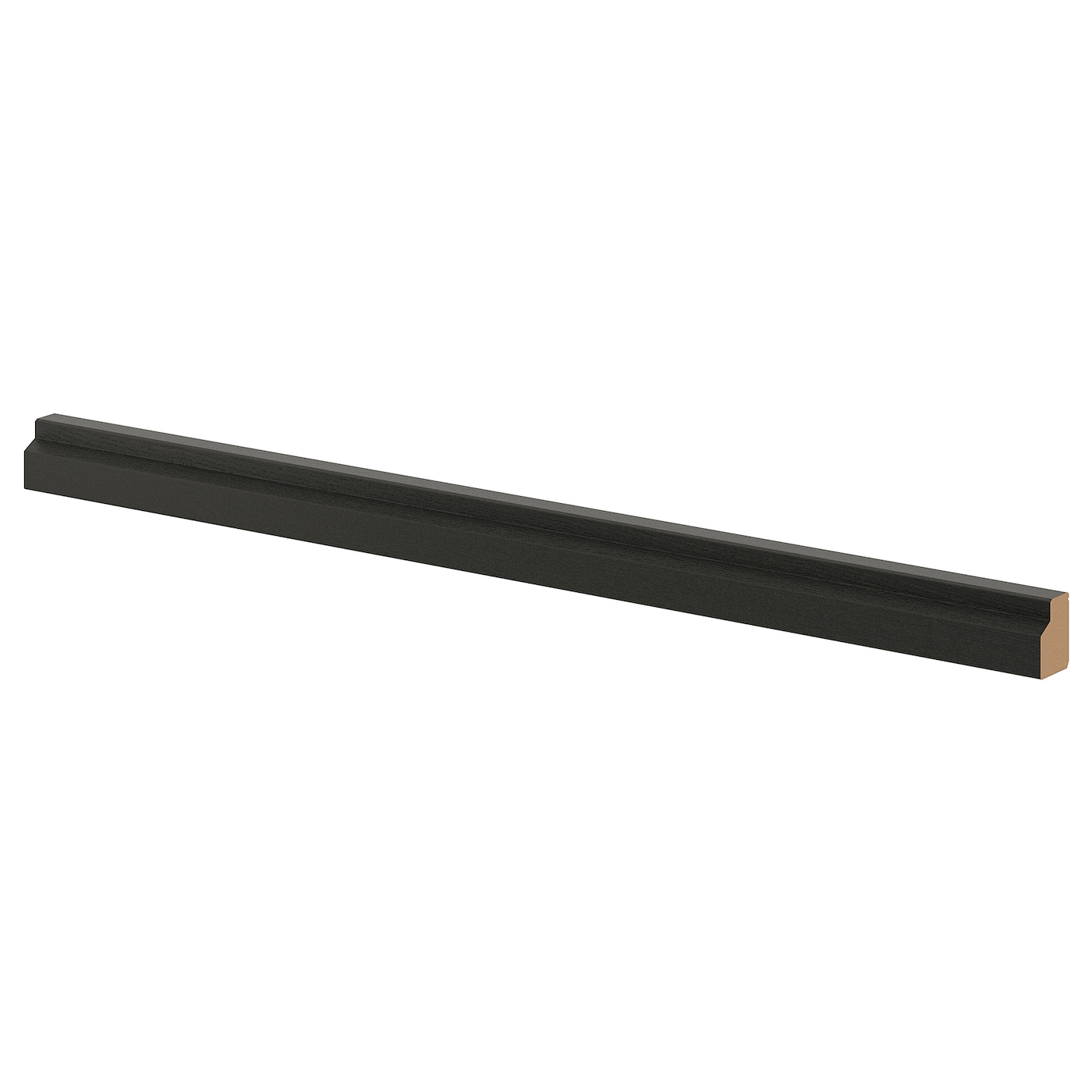 IKEA LERHYTTAN taśma dekoracyjna, profilowana, bejcowane na czarno, 221 cm