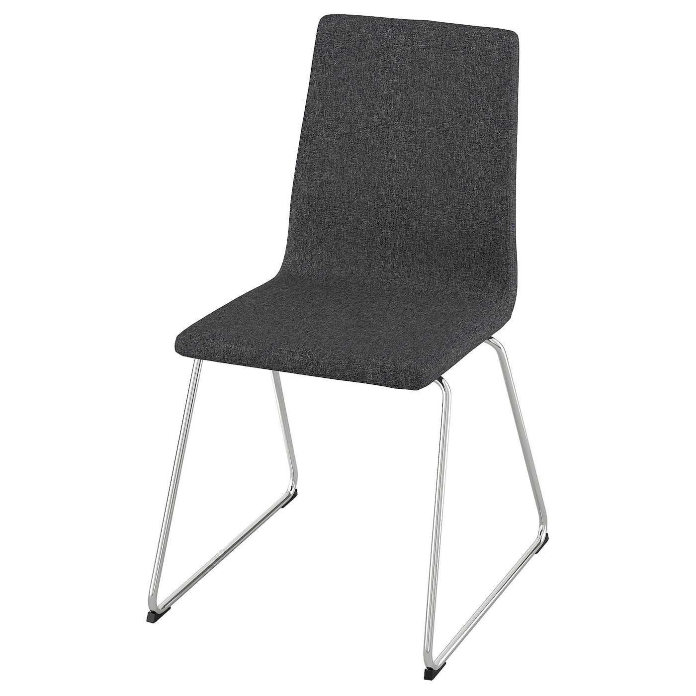 IKEA LILLÅNÄS krzesło, chrom/Gunnared ciemnoszary, Głębokość: 54 cm
