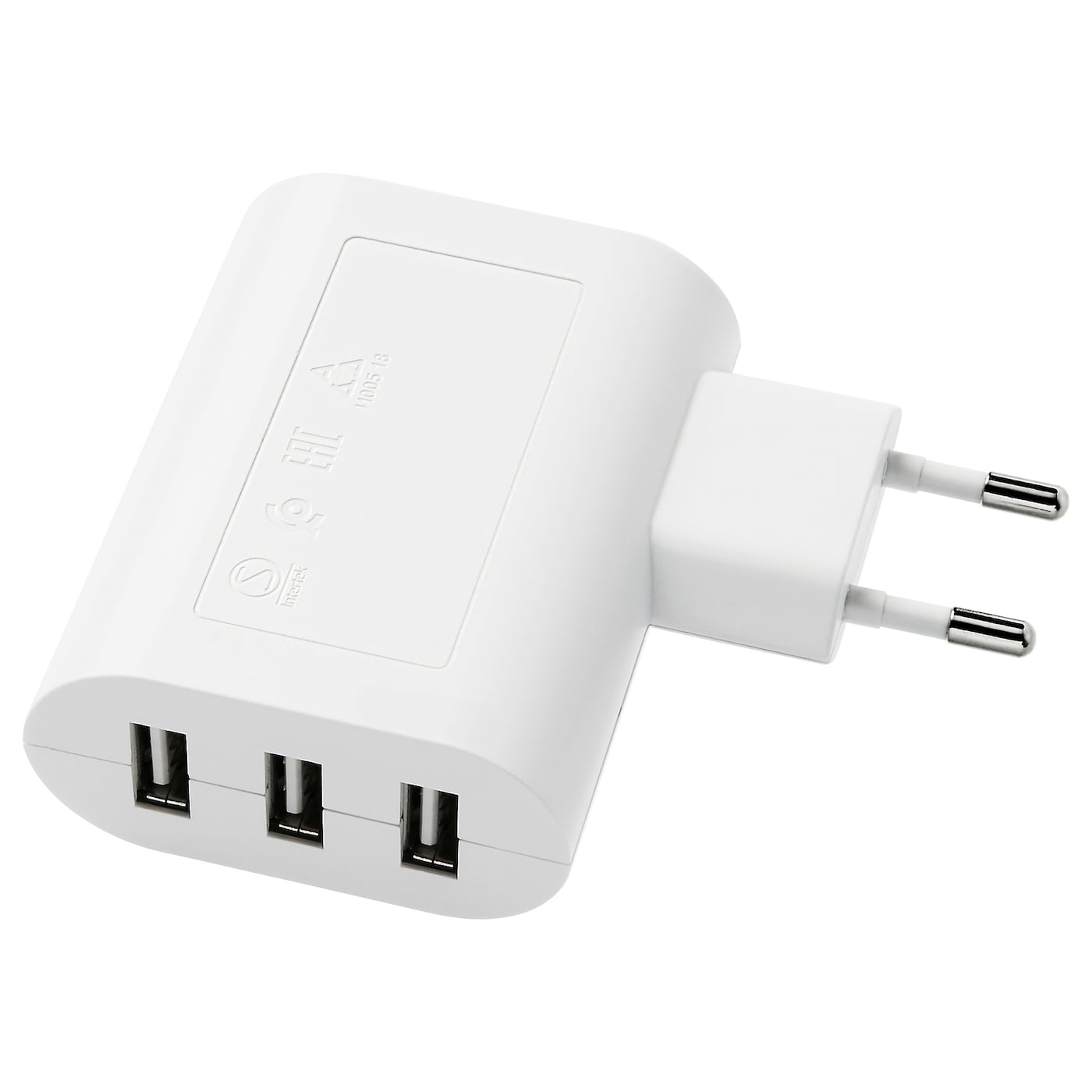 IKEA SMÅHAGEL ładowarka USB/ 3 porty, biały, Głębokość: 3 cm