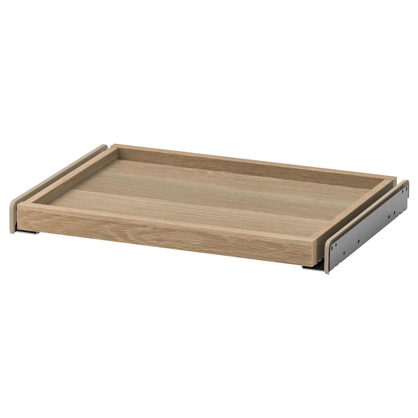 IKEA KOMPLEMENT wysuwana taca, imitacja dębu bejcowanego na biało, 50x35 cm