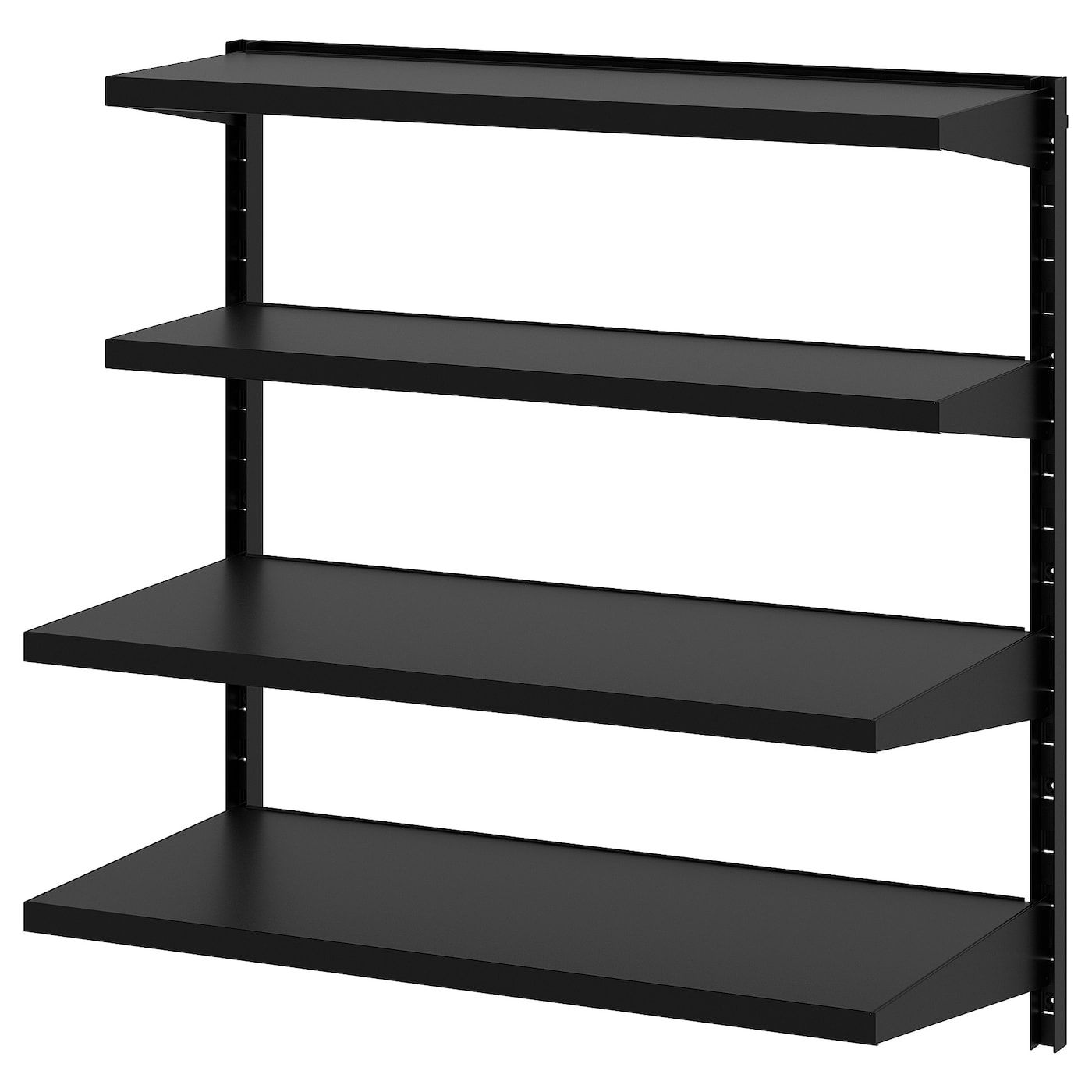 IKEA BROR półka ścienna kombinacja, czarny, 88x30/45x90 cm