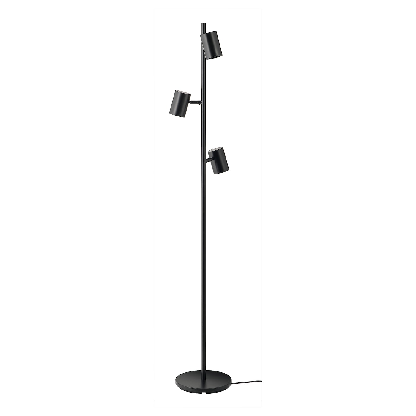 IKEA NYMÅNE lampa podłogowa z 3 reflektorami, antracyt, Maks.: 8.5 Wat
