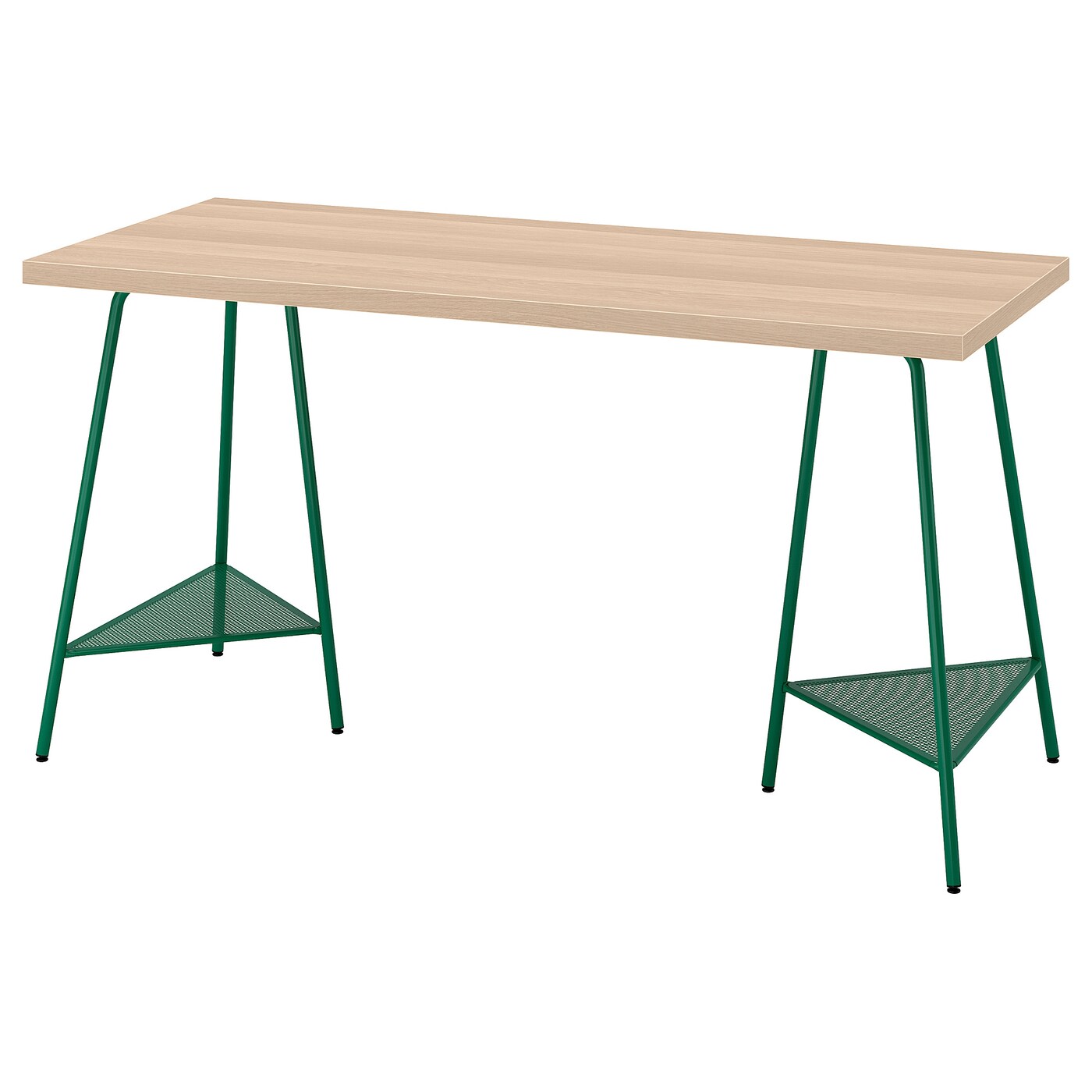 IKEA LAGKAPTEN / TILLSLAG biurko, imitacja dębu bejcowanego na biało zielony, 140x60 cm