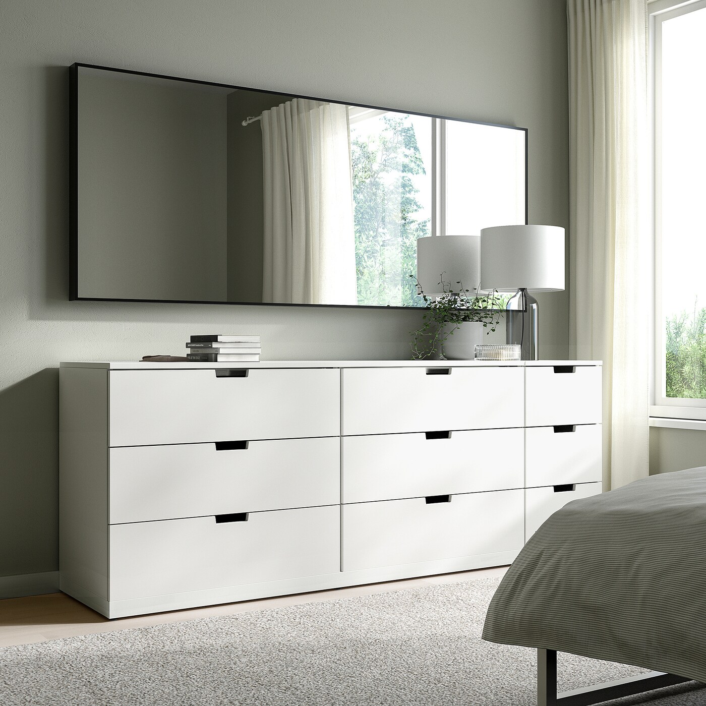 IKEA HOVET lustro, czarny, 78x196 cm