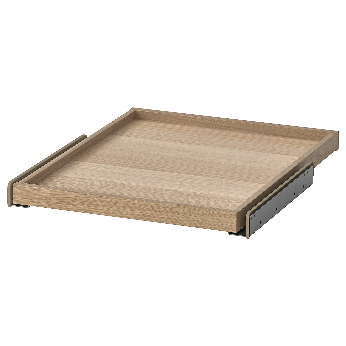 IKEA KOMPLEMENT wysuwana taca, imitacja dębu bejcowanego na biało, 50x58 cm