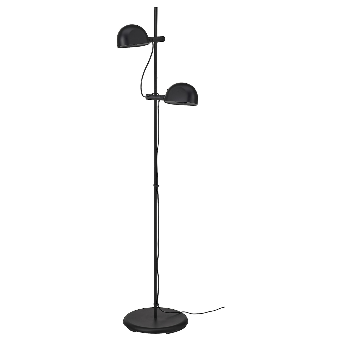 IKEA FOLKBÅT lampa podłogowa 2-punktowa, czarny, Średnica podstawy: 28 cm