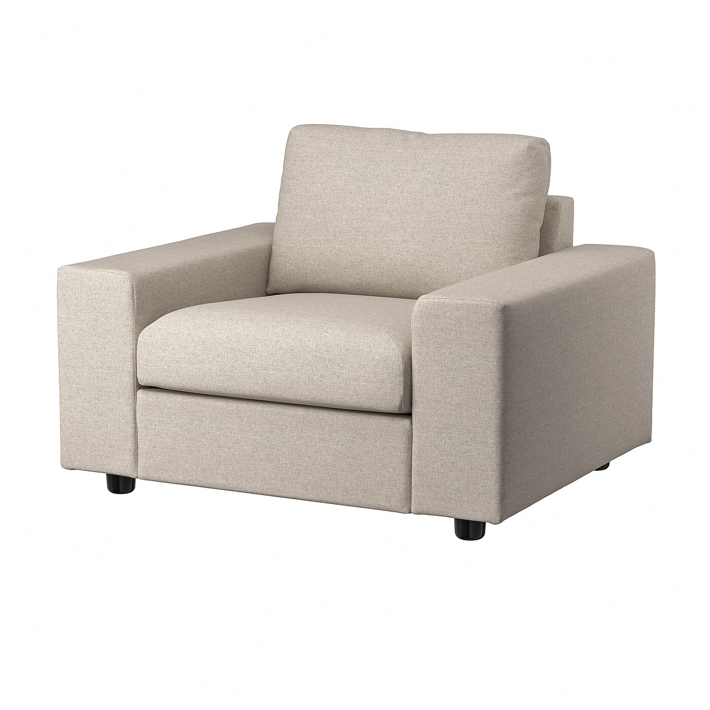 IKEA VIMLE fotel, z szerokimi podłokietnikami Gunnared/beżowy, Szerokość: 115 cm