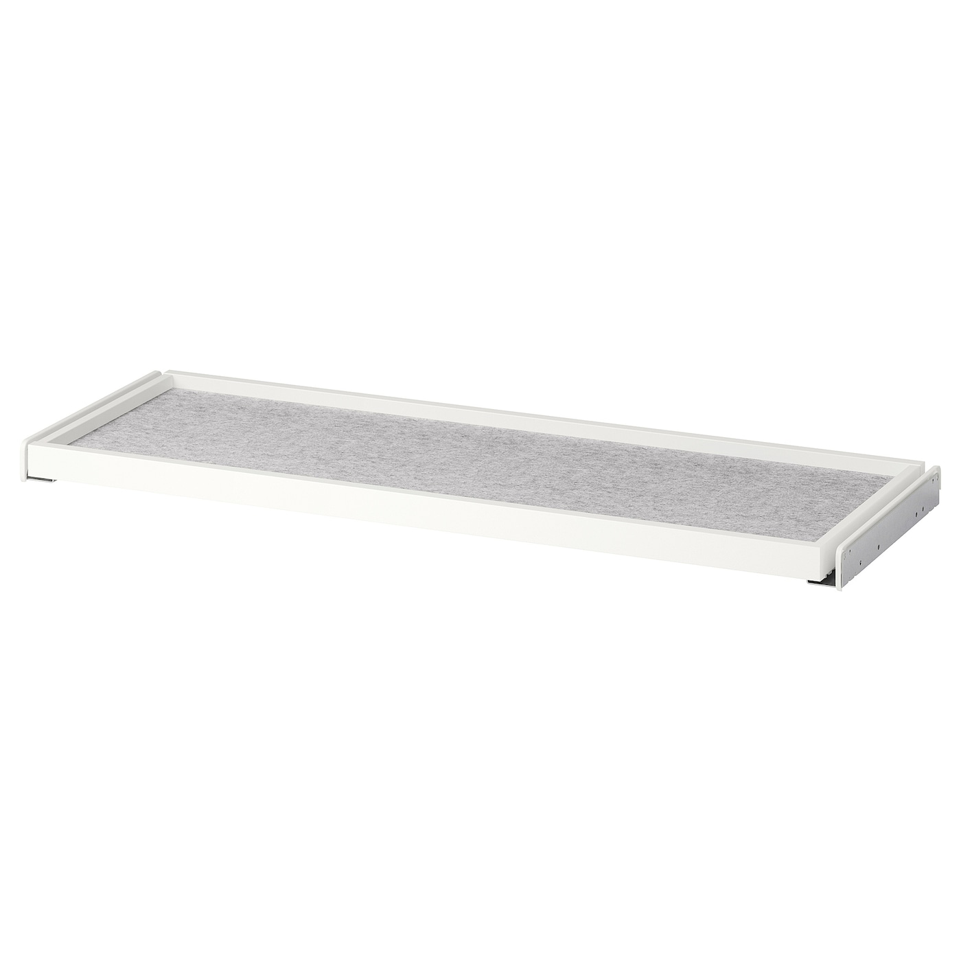 IKEA KOMPLEMENT wysuwana taca z matą do szuflady, biały/jasnoszary, 100x35 cm