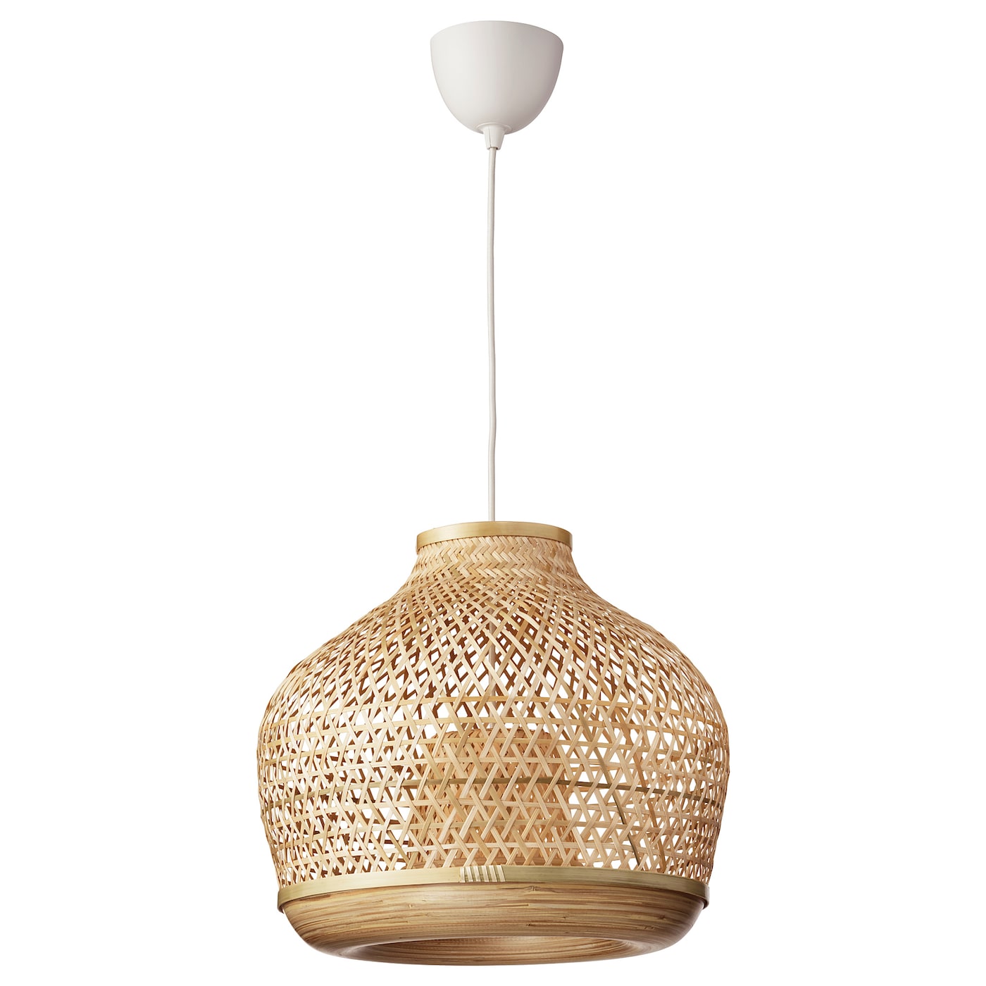 IKEA MISTERHULT lampa wisząca, bambus/wykonano ręcznie, 45 cm