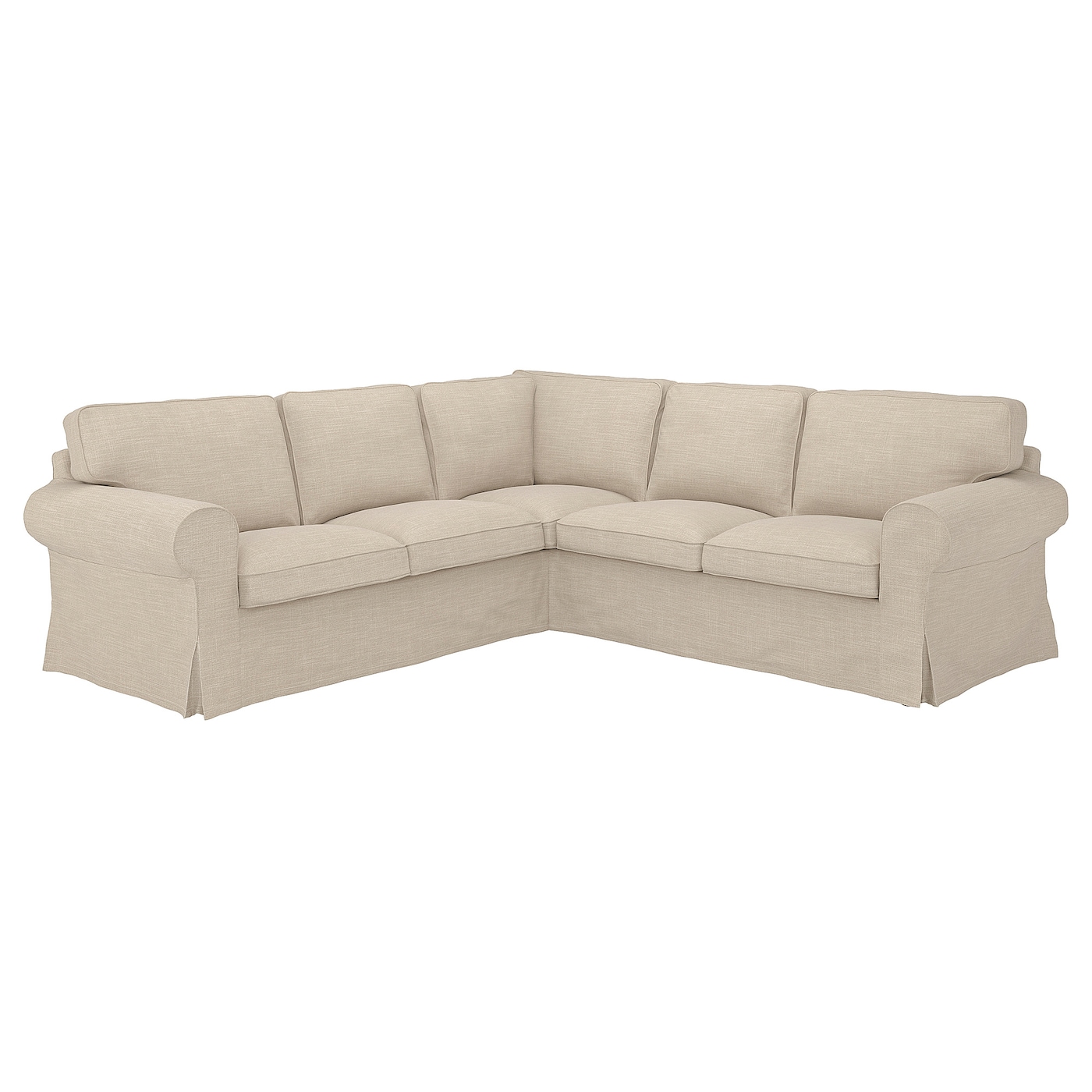 IKEA EKTORP sofa narożna 4-osobowa, Hillared beżowy, Głębokość: 88 cm