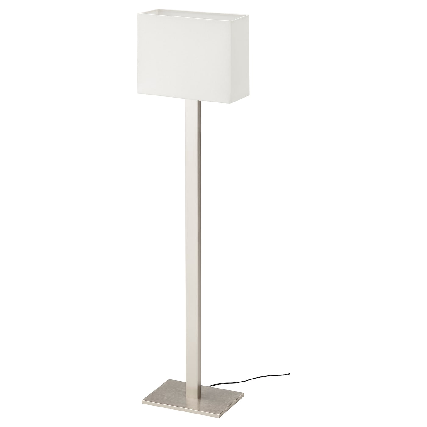 IKEA TOMELILLA lampa podłogowa, niklowano/biały, 150 cm