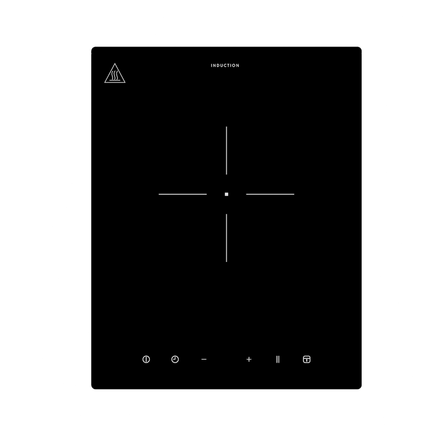 IKEA LAGAN płyta indukcyjna, plug-in 1 strefa/czarny, Szerokość: 30.0 cm