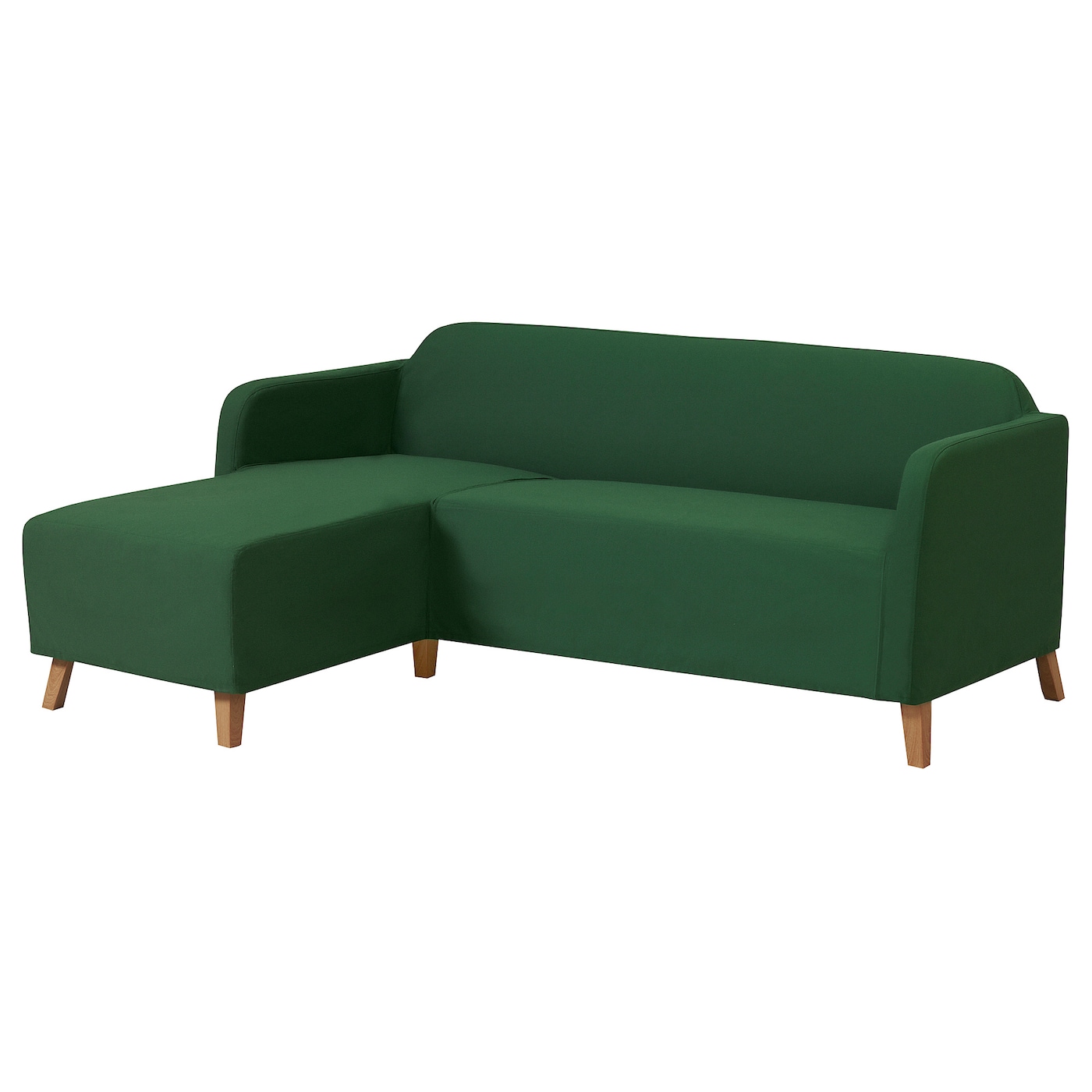 IKEA LINANÄS ochraniacz sofa 3-os z szezlongiem, Vissle ciemnozielony