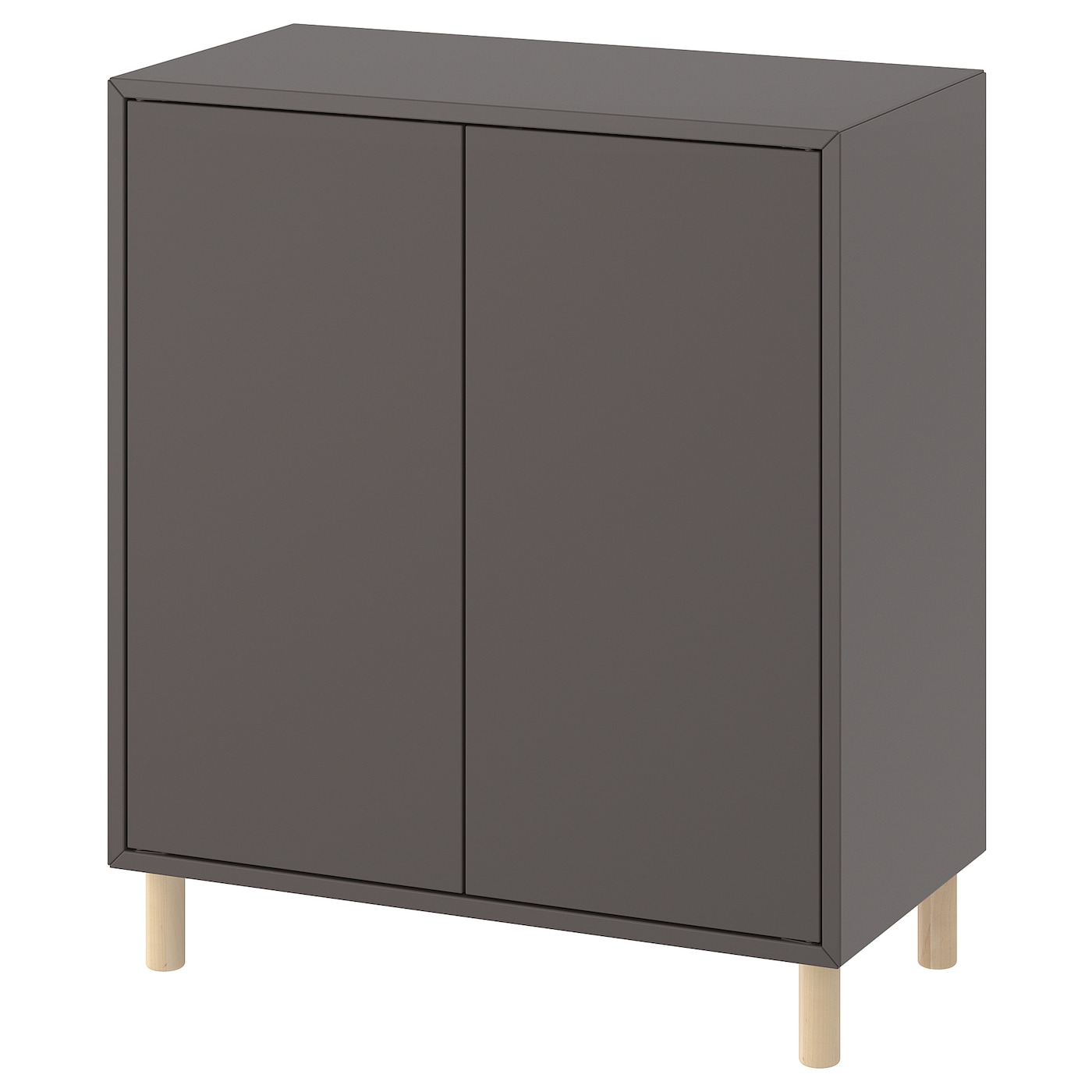 IKEA EKET kombinacja szafek z nóżkami, ciemnoszary/drewno, 70x35x80 cm