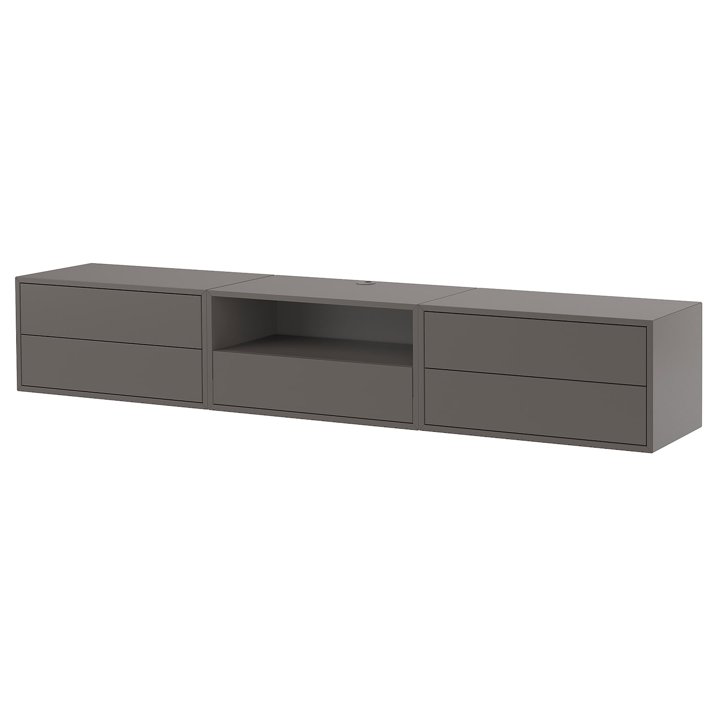 IKEA EKET szafka na TV,hifi, ciemnoszary, 210x35x35 cm