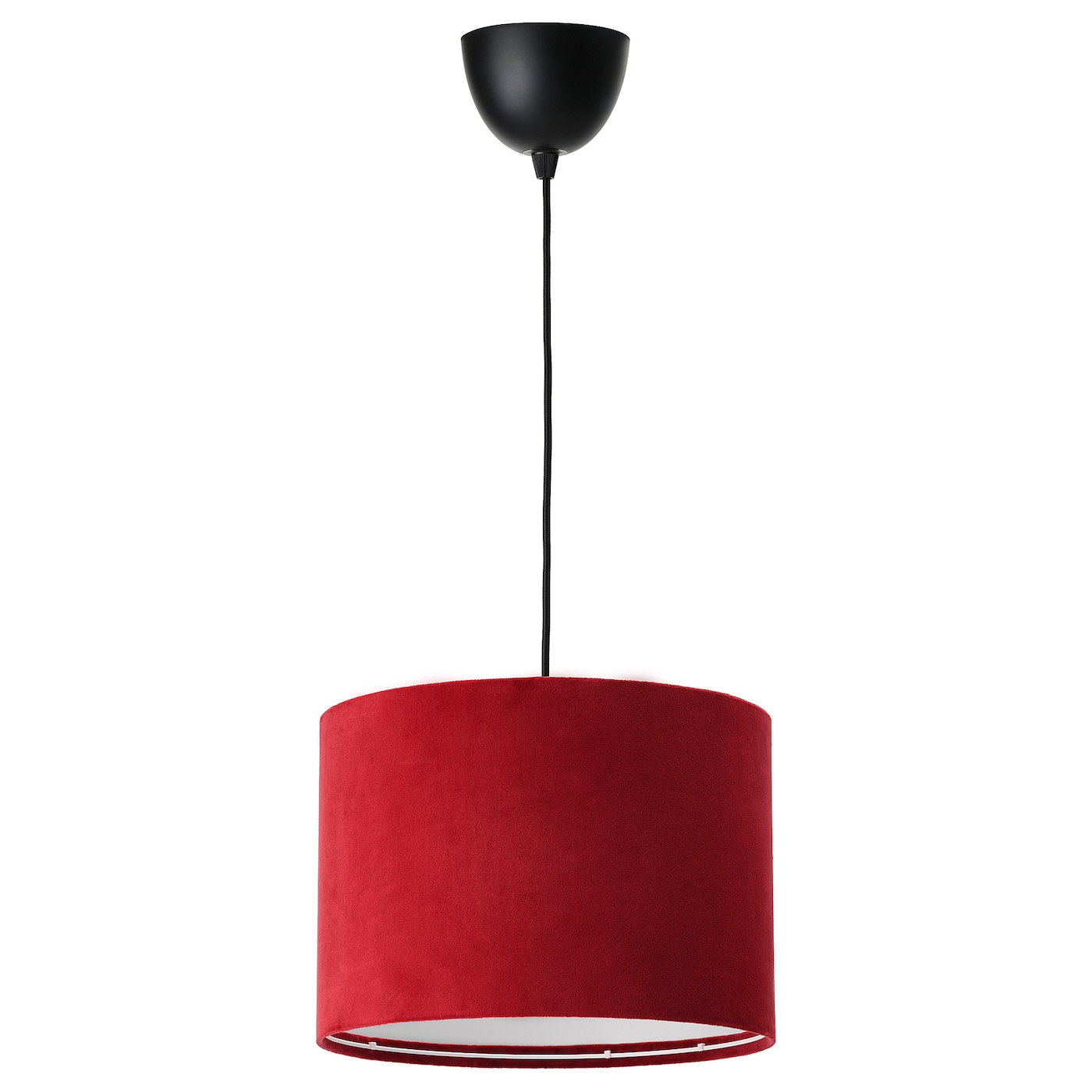 IKEA SUNNEBY / MOLNSKIKT lampa wisząca, czarny/ciemnoczerwony aksamit, 33 cm