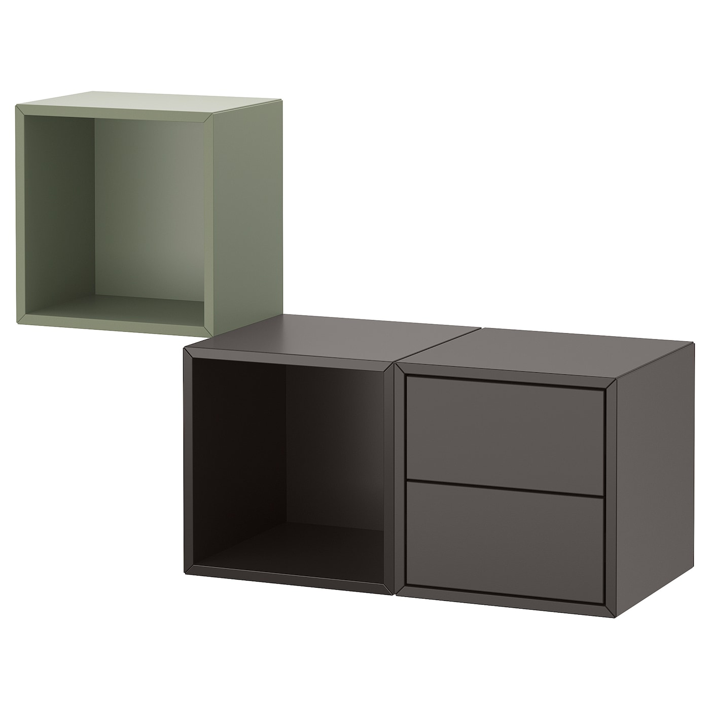 IKEA EKET kombinacja szafek wiszących, ciemnoszary/szarozielony, 105x35x70 cm