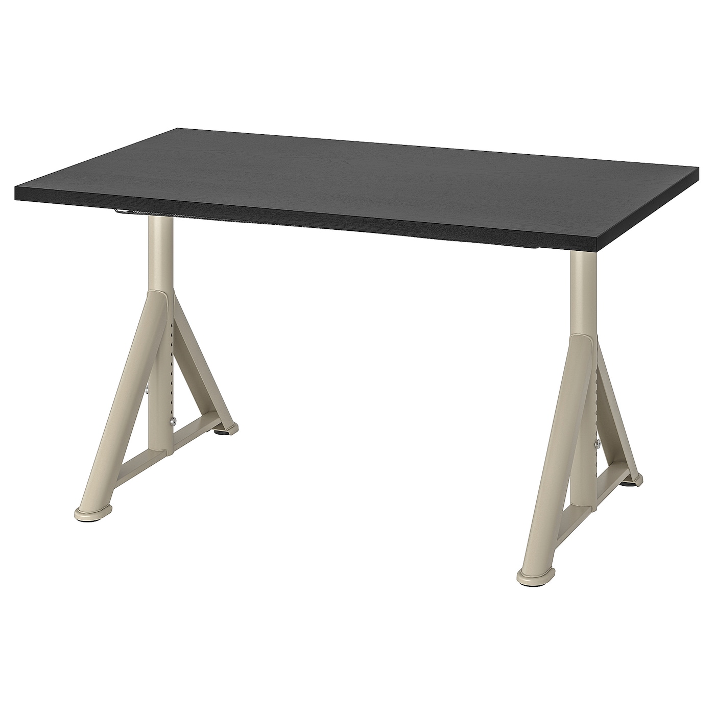 IKEA IDÅSEN biurko, czarny/beżowy, 120x70 cm