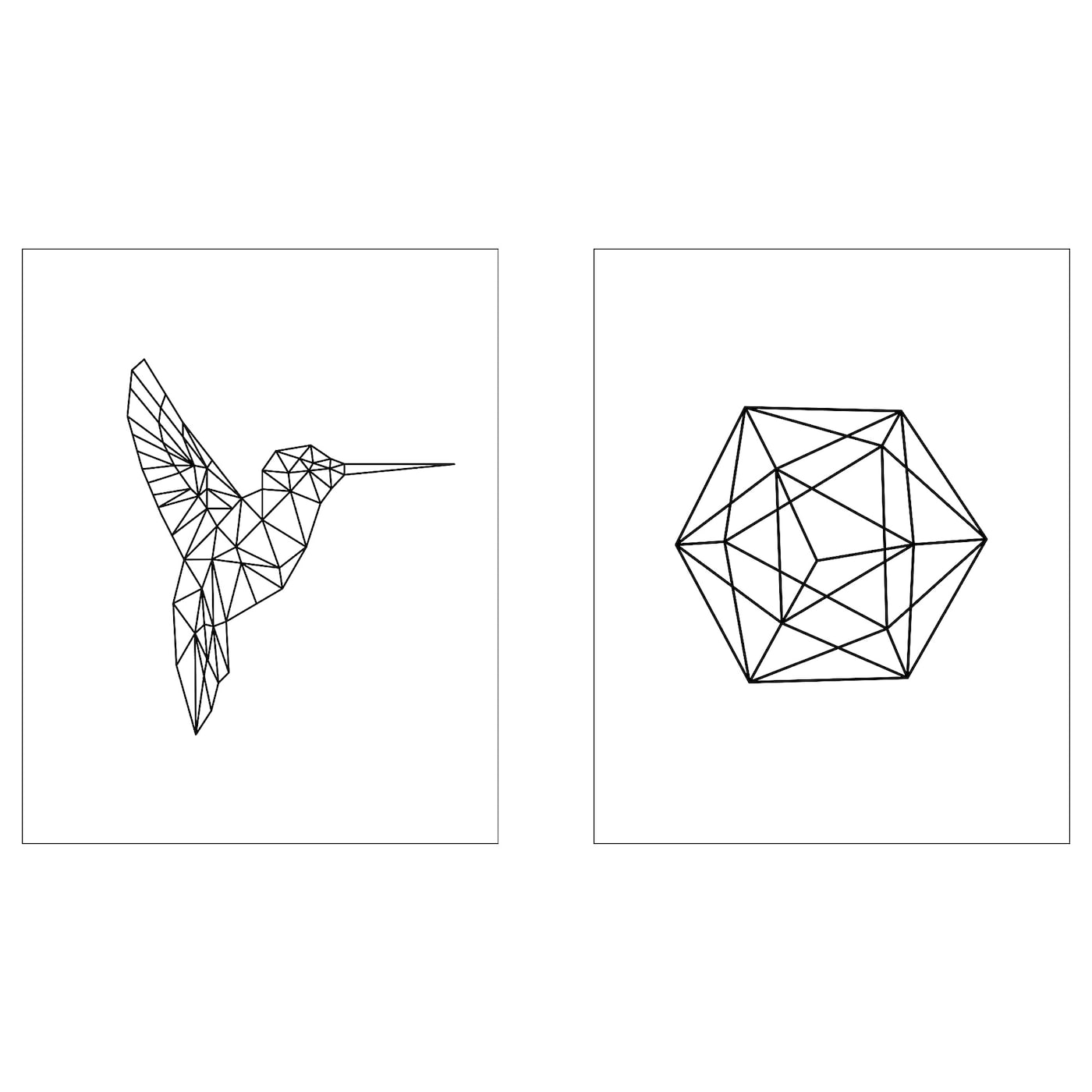 IKEA BILD Plakat, geometryczny, 40x50 cm