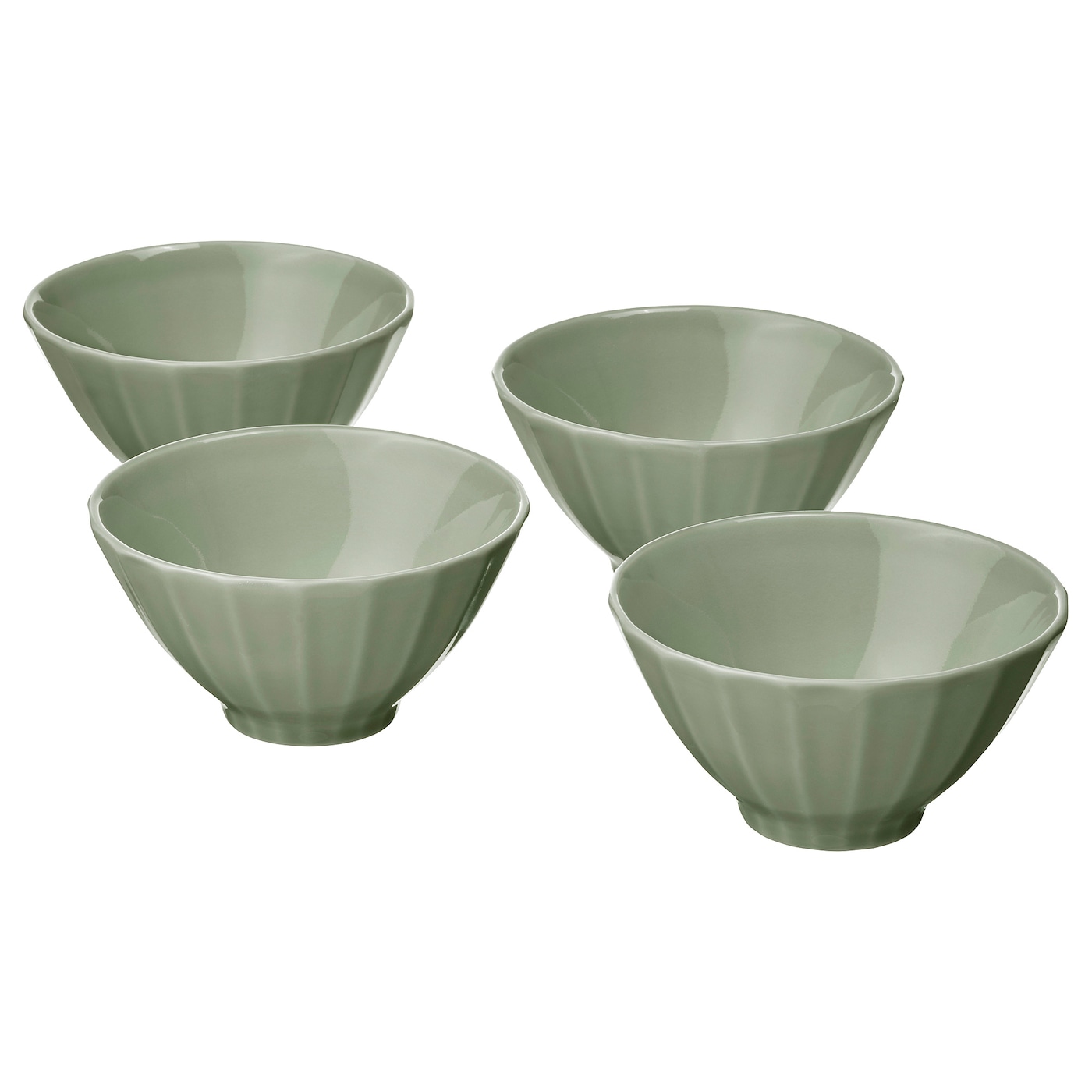 IKEA STRIMMIG miska, kamionka blady szarozielony, 11 cm