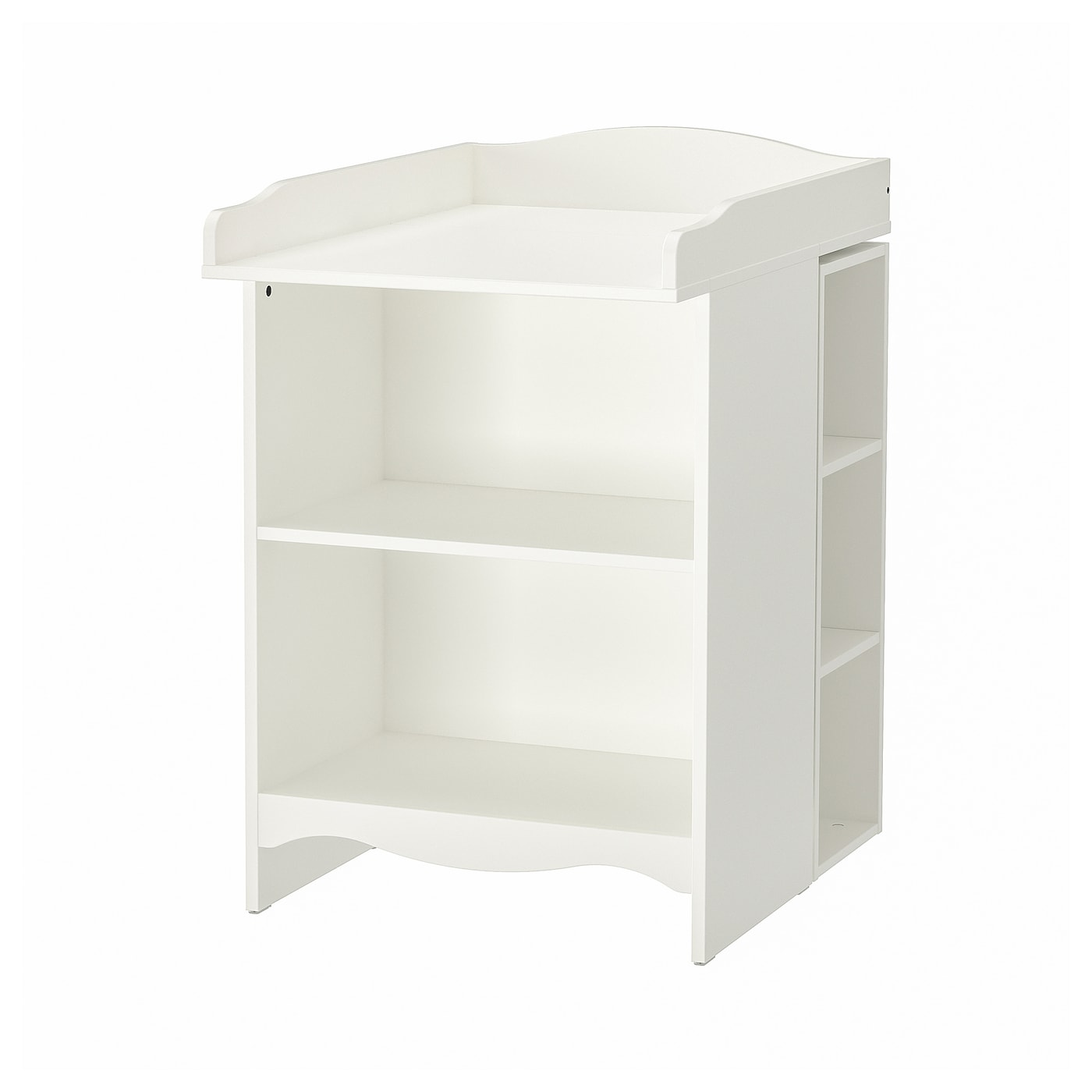 IKEA SMÅGÖRA stolik do przewijania/regał 1 pół, biały, Głębokość regał na książki: 40 cm