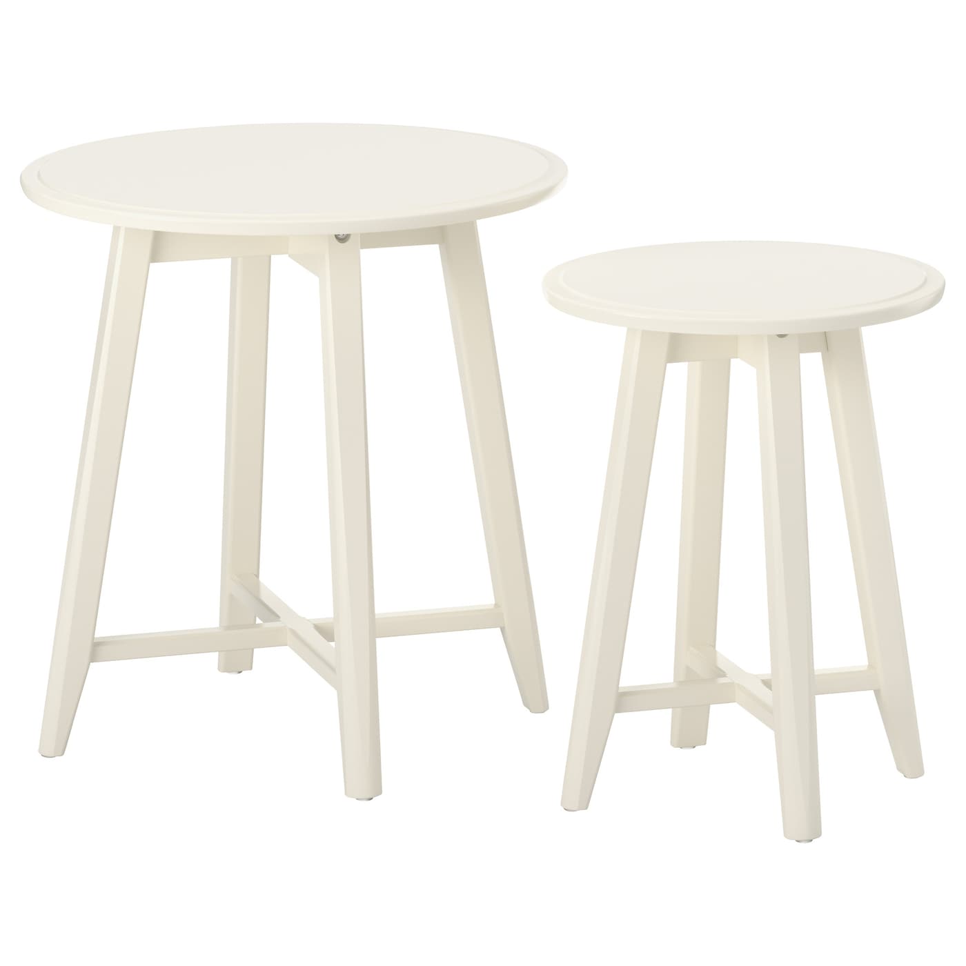 IKEA KRAGSTA stoliki, 2 szt, biały, Maksymalne obciążenie: 10 kg