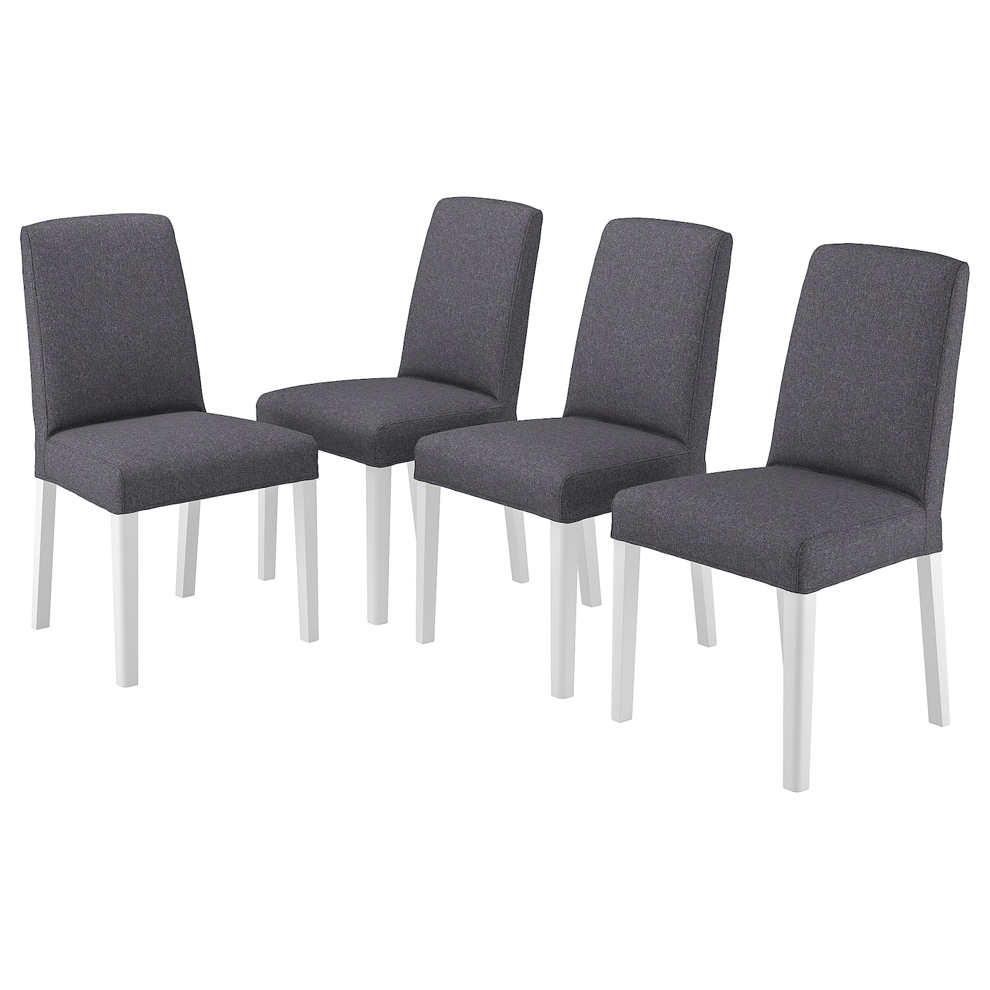 IKEA BERGMUND krzesło, biały/Gunnared średnioszary, Przetestowano dla: 110 kg