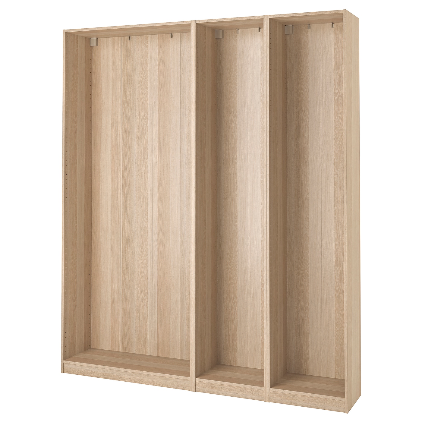 IKEA PAX 3 obudowy szaf, imitacja dębu bejcowanego na biało, 200x35x236 cm