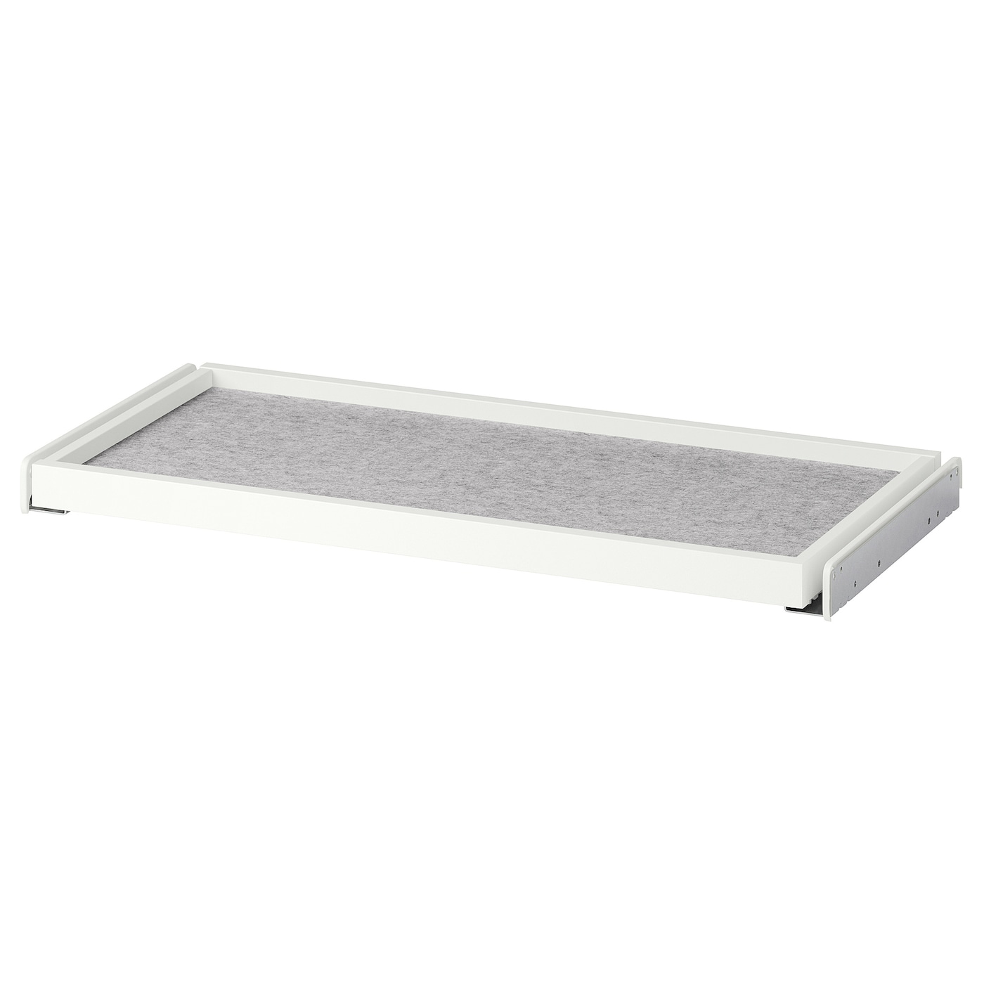 IKEA KOMPLEMENT wysuwana taca z matą do szuflady, biały/jasnoszary, 75x35 cm