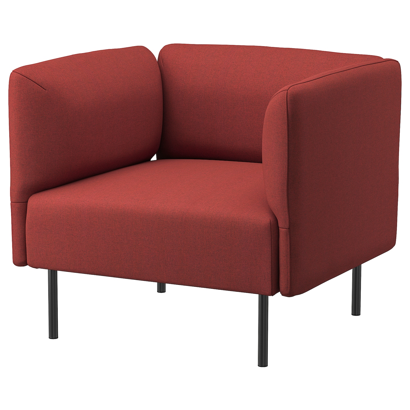 IKEA LILLEHEM fotel, Gunnared/brązowoczerwony metal, Szerokość: 80 cm