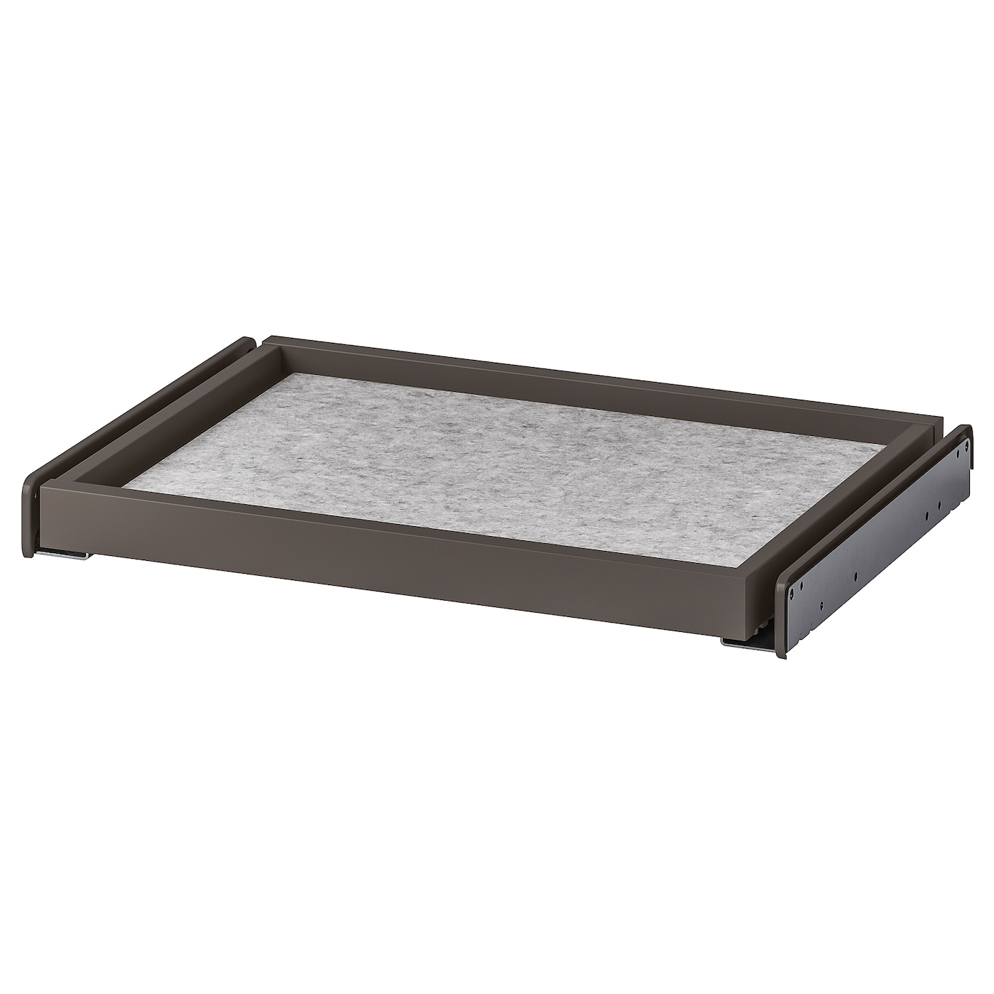 IKEA KOMPLEMENT wysuwana taca z matą do szuflady, ciemnoszary/jasnoszary, 50x35 cm