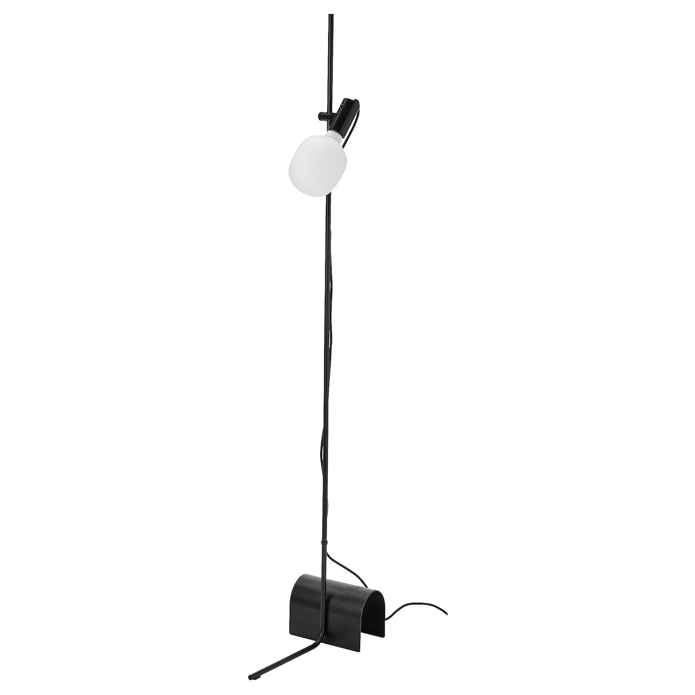 IKEA HÅRSLINGA / TRÅDFRI lampa podłogowa z żarówką, czarny/smart białe spektrum