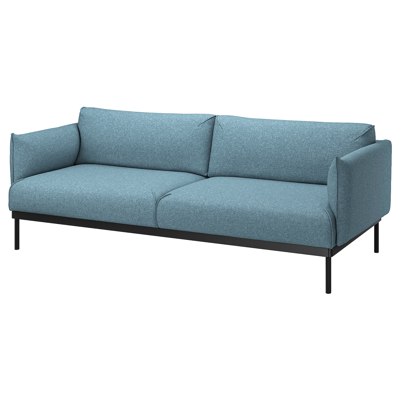 IKEA ÄPPLARYD sofa 3-osobowa, Gunnared jasnoniebieski, Wysokość podłokietnika: 72 cm